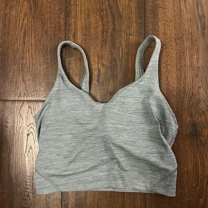 LULULEMON heather green tank top/bra